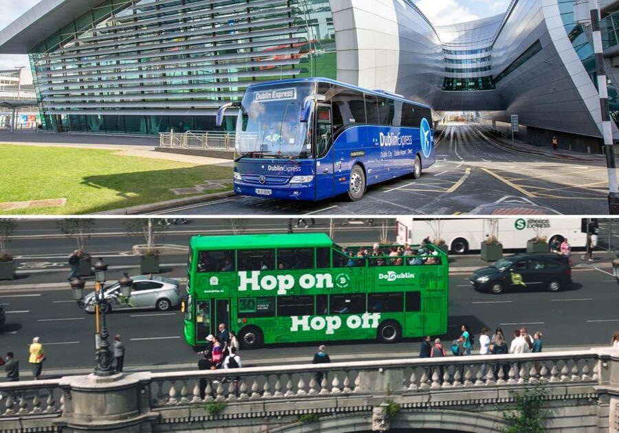 Dublin: Airport Transfer and Hop-On Hop-Off Bus Ticket - Dublin Express airport transfer: Terminal 1 and Terminal 2 to central stops