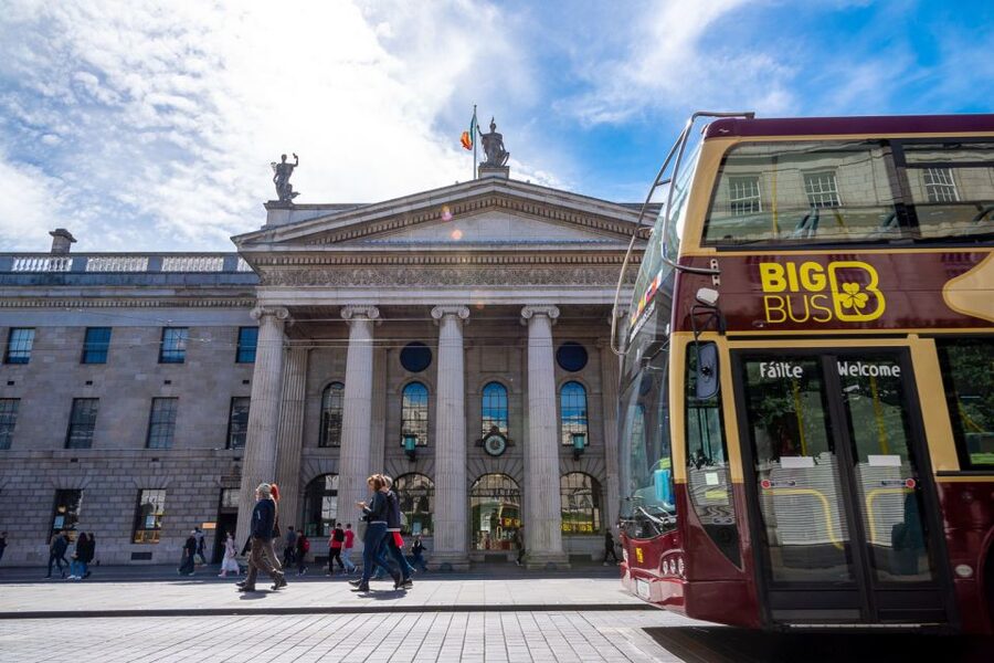 Dublin: Big Bus Hop-On, Hop-Off Tour with Live Guide - The Yellow Umbrella walking tour: a slower, more local view