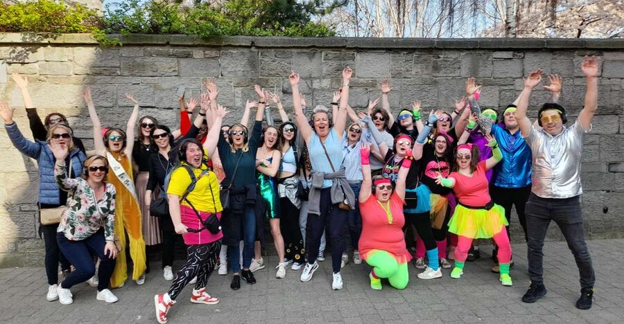 Dublin: Silent Disco Walking Tour - The 60-Minute Walk: 80s, 90s, and Today With Easy Moves